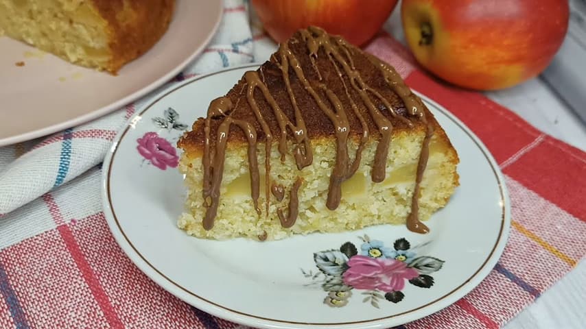 Яблочно-кокосовый пирог в мультиварке видео рецепт