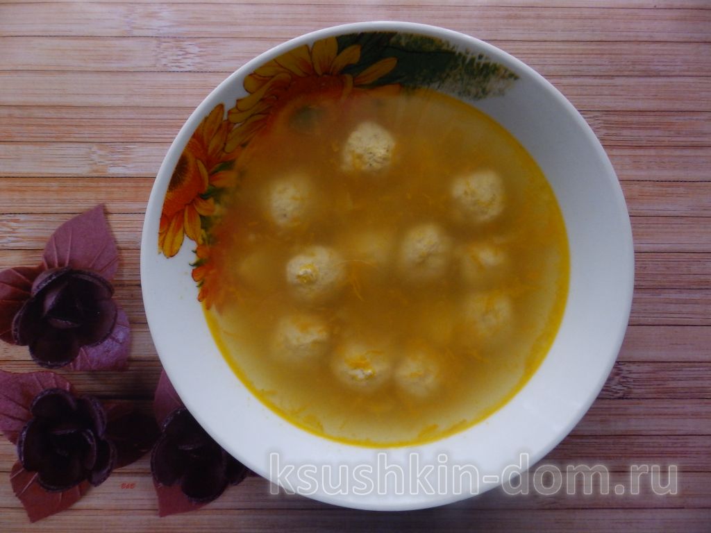 Суп с фрикадельками и вермишелью 10