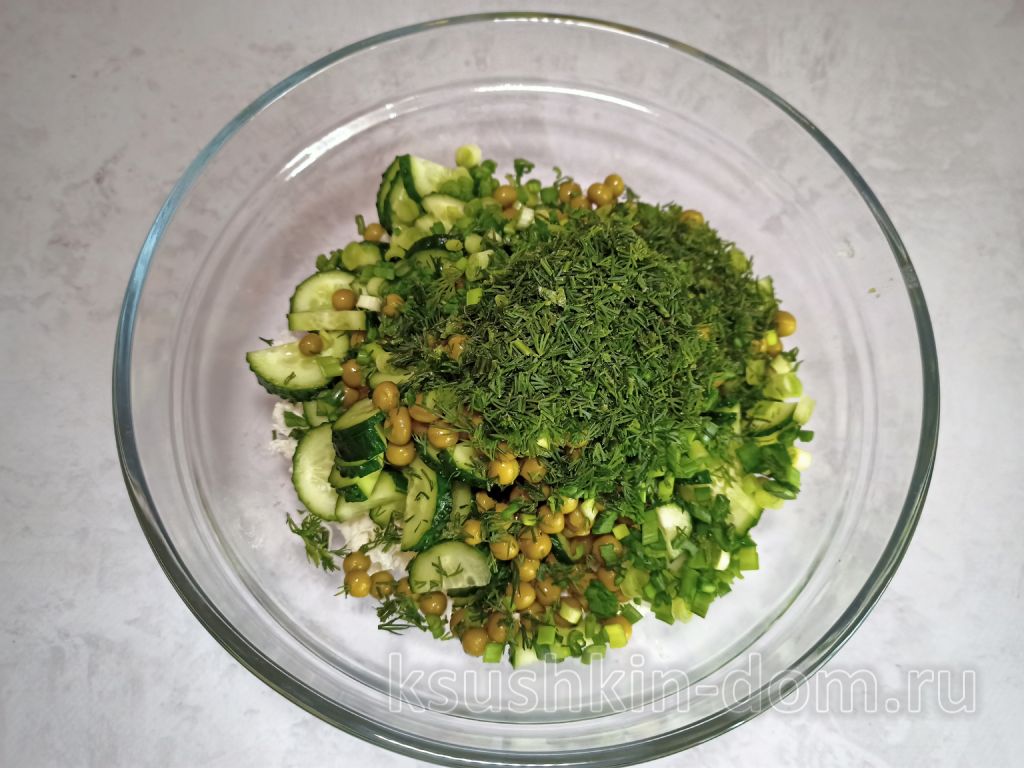 Зеленый салат с пекинской капустой 5