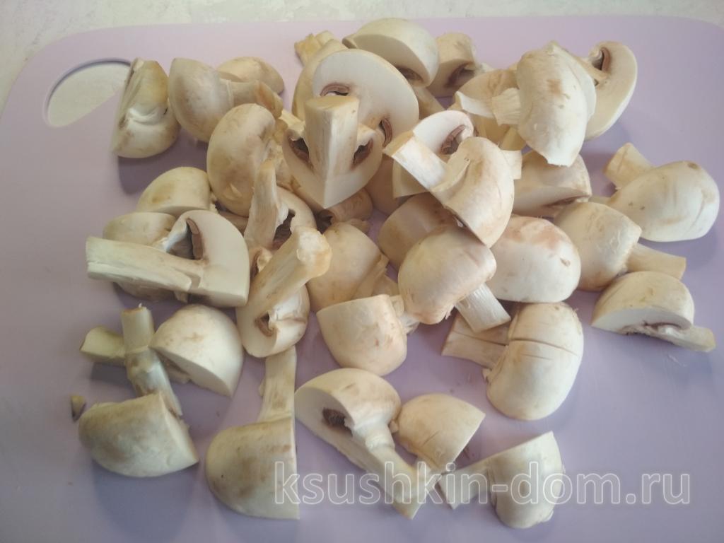 Картофель с грибами, курицей и сыром в духовке 5