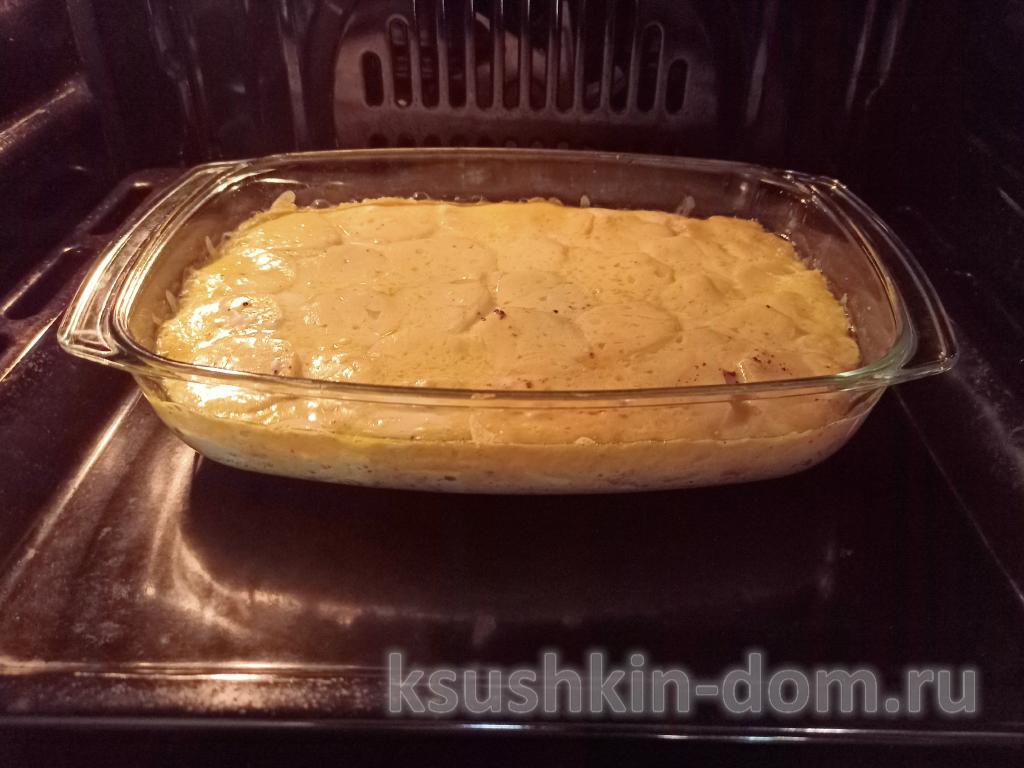 Картофель с ветчиной и сыром в духовке 15
